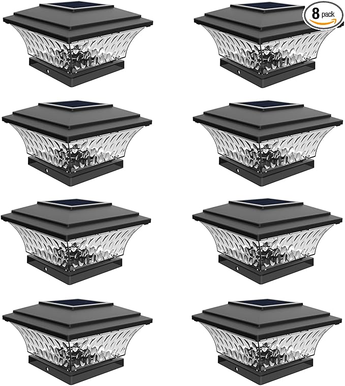 Upgraded Solar Post Cap Lights for Deck, LED