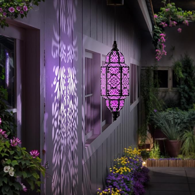 Moroccan Solar Pendant Light 2-Pack, Outdoor
