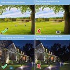 8-Pack Solar Ground Disk Lights, Blue Waterproof LED
