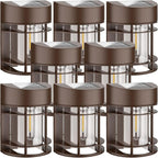 12-Pack Solar Gutter Lights, Brown Waterproof LED