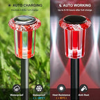 10-Pack Solar Pathway Lights, Waterproof LED Walkway Lights