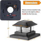 6-Pack Pole Lantern for Outdoor Posts, Waterproof