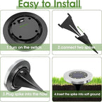 16-Pack Solar Ground Disk Lights, Warm White Waterproof LED