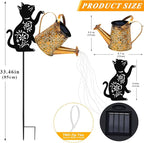 Solar Cat Garden Statue Light, Outdoor Decor