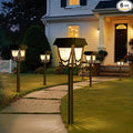 6-Pack Black Solar Path Lights, Outdoor Yard LED