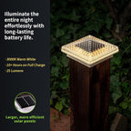 Warm White Solar Fence Post Caps 8-Pack, Deck LED