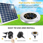 12-Pack Solar Pathway Lights, Waterproof LED Yard Lights