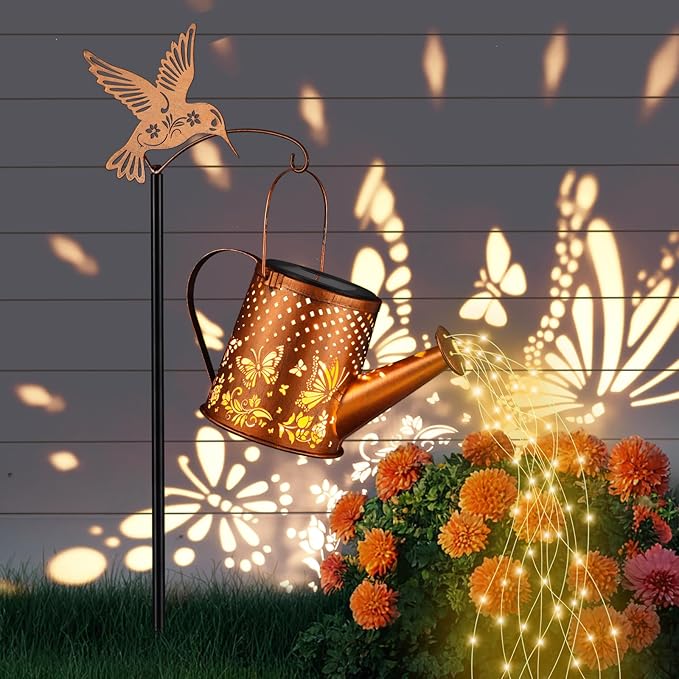 Butterfly Solar Hanging Lanterns, Rustic Patio Decor