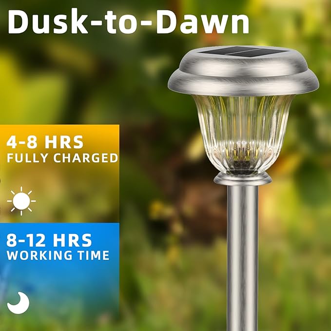 6-Pack Solar Landscape Lights for Yard