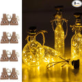 8-Pack Solar Wine Bottle Cork Lights, 20 LED Fairy