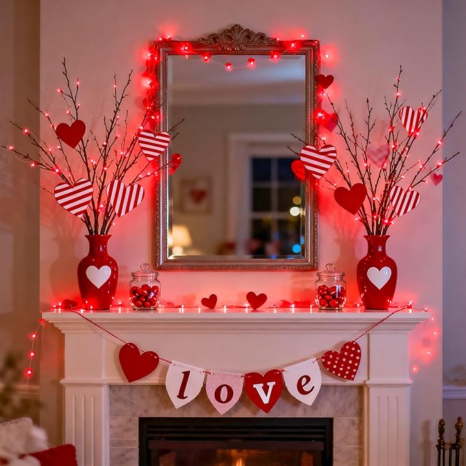 Christmas Fairy Lights 4-Pack, 1ft 50 LED Battery Twinkle Lights