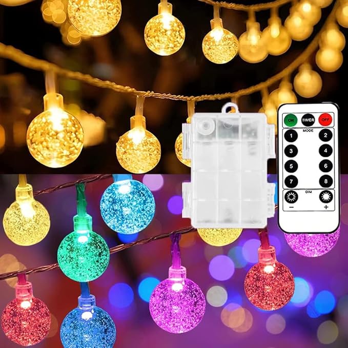 40 LED Christmas Twinkle Lights, 20ft Waterproof for Backyard