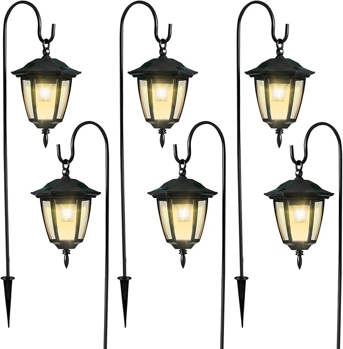 Warm White Solar Pathway Lights 6-Pack, Walkway LED