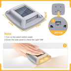 16-Pack Solar Fence Lights, Outdoor LED