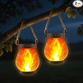 2-Pack Backyard Solar Lanterns, Waterproof LED Outdoor Lights