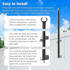 Heavy-Duty String Light Poles 10-Pack, 5ft Backyard