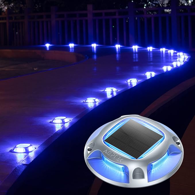 Solar Fence Lights 4-Pack, Waterproof LED