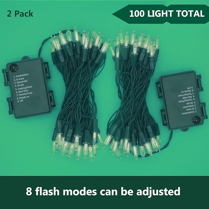 Christmas Twinkle Lights, 16ft Waterproof for Backyard
