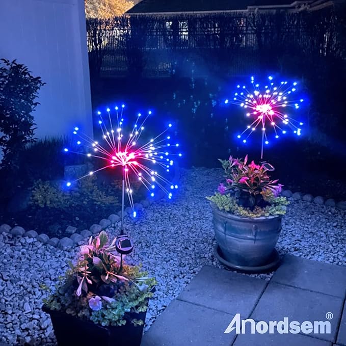 Firework Solar Lawn Figurine Light, Waterproof