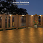 6-Pack Warm White Solar Path Lights, Outdoor Driveway LED