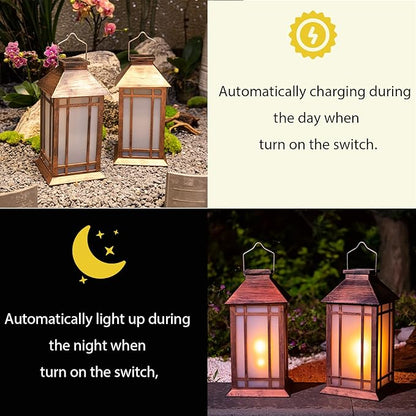 Afirst Solar Lantern Outdoor, Hanging Lights Decorative Outdoor Lighting Waterproof Umbrella Lights for Patio Garden, Table,Party Decor, 2 Pack