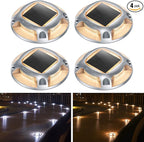 Warm White Solar Pathway Lights 4-Pack, Walkway LED