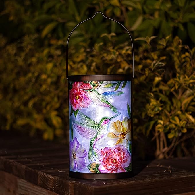 Solar Hummingbird Lanterns, Porch Hanging LED Decor