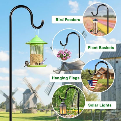 2-Pack 48" Shepherd's Hooks, Heavy-Duty Garden Stakes