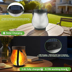 2-Pack Backyard Solar Lanterns, Waterproof LED Outdoor Lights