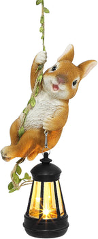 Solar Rabbit Garden Statue Light, Outdoor Decor