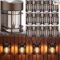 12-Pack Solar Gutter Lights, Brown Waterproof LED
