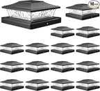 16-Pack RGB Fence Post Cap Lights, Solar LED