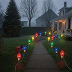 4-Pack Multicolor Solar Path Lights, Outdoor Garden LED