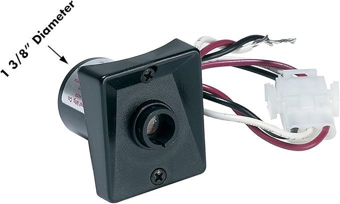 Solus Dusk-to-Dawn Sensor with Ezee Change Plug – Outdoor Photocell Sensor for 3" Lamp Posts – Auto On/Off – UL Listed – 120V – 5 Year Warranty, (Black, Pack of 1)