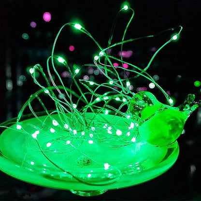 10 Pack Green Fairy Lights 9.8' 30 LED Mini String Lights for Crafts, Christmas, Wedding, St Patrick's Day, Party, Costume Decoration