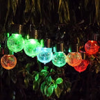 24-Pack Globe Solar Lanterns, Waterproof LED Porch Lights