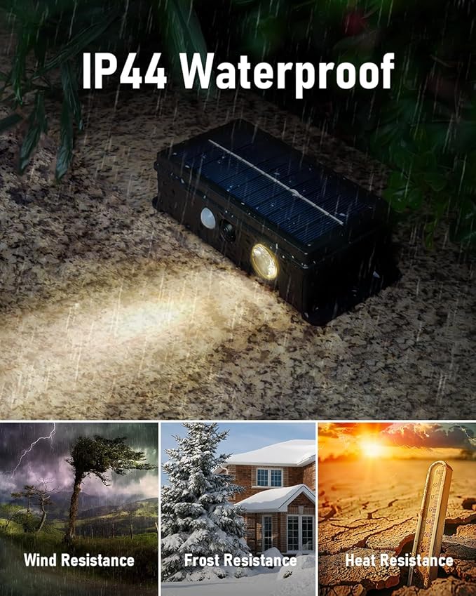 Solar Step Lights for Outside Motion Sensor Solar Stair Light Outdoor Waterproof 5 Modes for Stair, Step, Deck, Walkway, Pathway Warm White 4 Pack