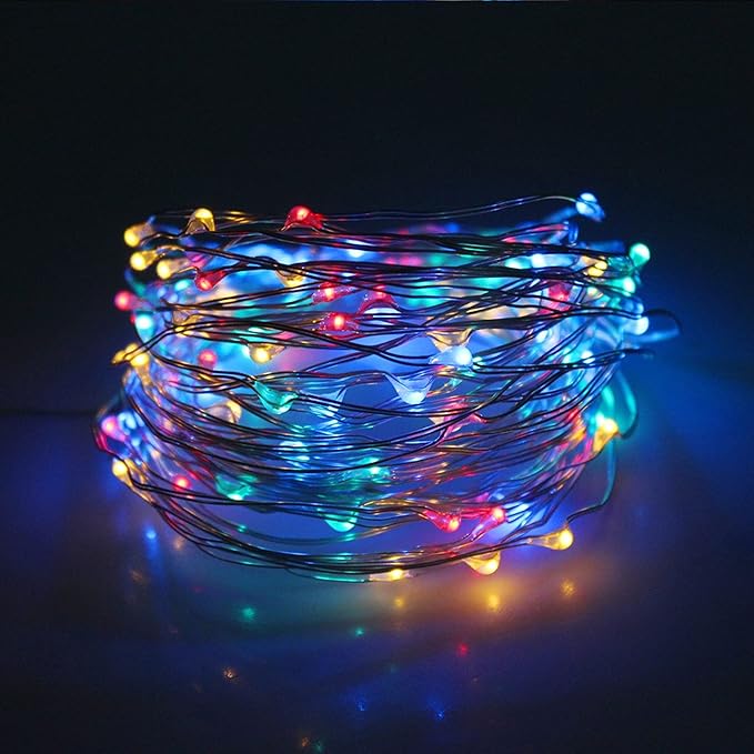 2-Pack 40ft Christmas LED String Lights, Waterproof Timer Lights