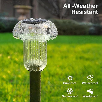 Solar Pathway Lights Outdoor 16 Pack Solar Mushroom Lights Outdoor Outside LED Lighting Stake Waterproof for Path, Lawn, Garden,Driveway, Landscape,Backyard,Courtyard(Warm White)