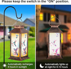 Rustic Backyard Solar Lanterns for Porch, Waterproof LED