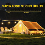 Portable Camping Lights 66ft, Rechargeable -Mode