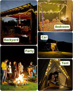 8ft RGB String Lights for Yard, Waterproof LED