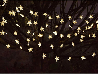50ft 120 LED Solar Star Fairy Lights, Outdoor Decorative Solar String Lights, Waterproof Ambiance Lighting for Patio Deck,Camper,Gazebo,Girls Themed Room,Garden,Porch,Bush Decor,Warm White
