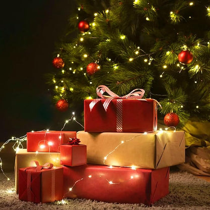 16ft Christmas LED String Lights, Waterproof Timer Lights