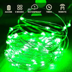 50 LED Christmas Twinkle Lights, 16ft Waterproof for Backyard