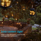 Metal Backyard Solar Lanterns for Outdoor, Waterproof LED