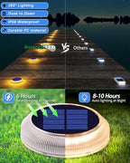 Solar Step Lights 4-Pack, Waterproof Wall