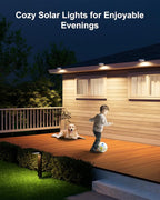 4-Pack Warm White Solar Dock Lights, Outdoor LED