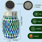 Solar Mosaic Lanterns, Patio Hanging LED Decor