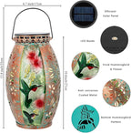 Hummingbird Solar Yard Lanterns, Rustic Waterproof LED